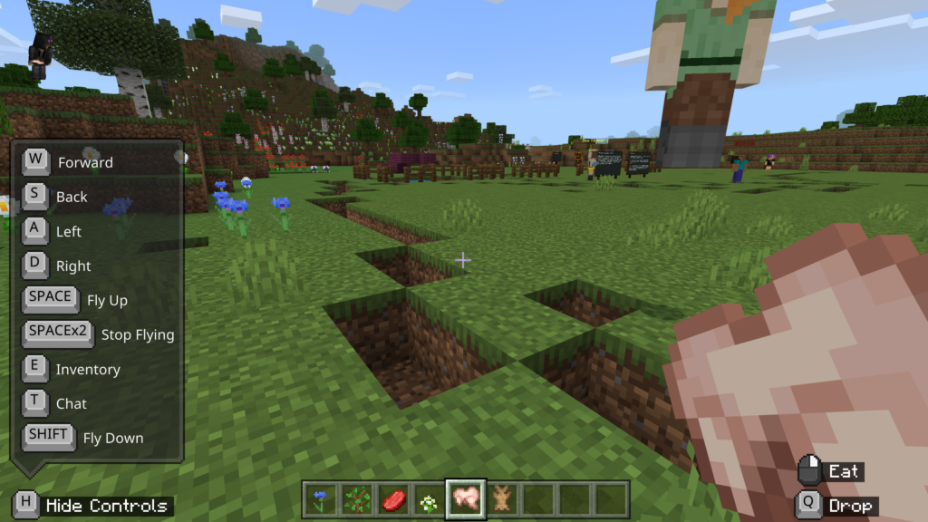 Digging in Minecraft
